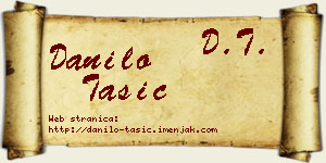 Danilo Tasić vizit kartica